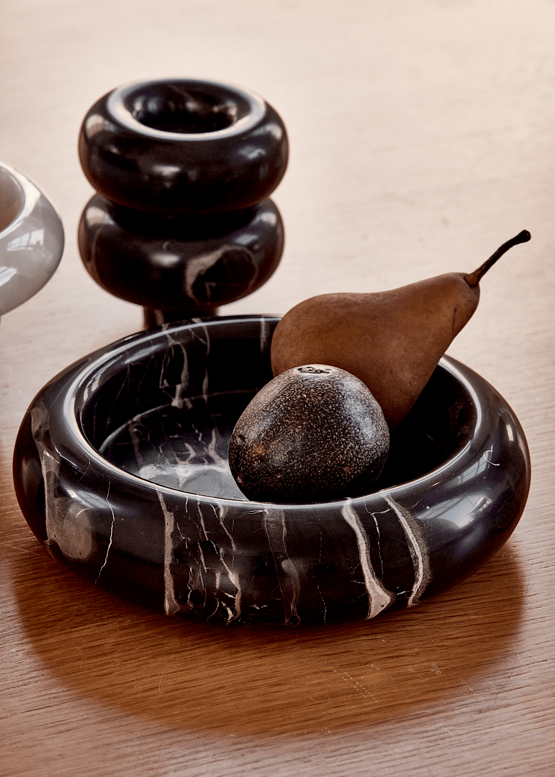 Halo Marble Tray - Black Silver - Home Tray - Black Blaze