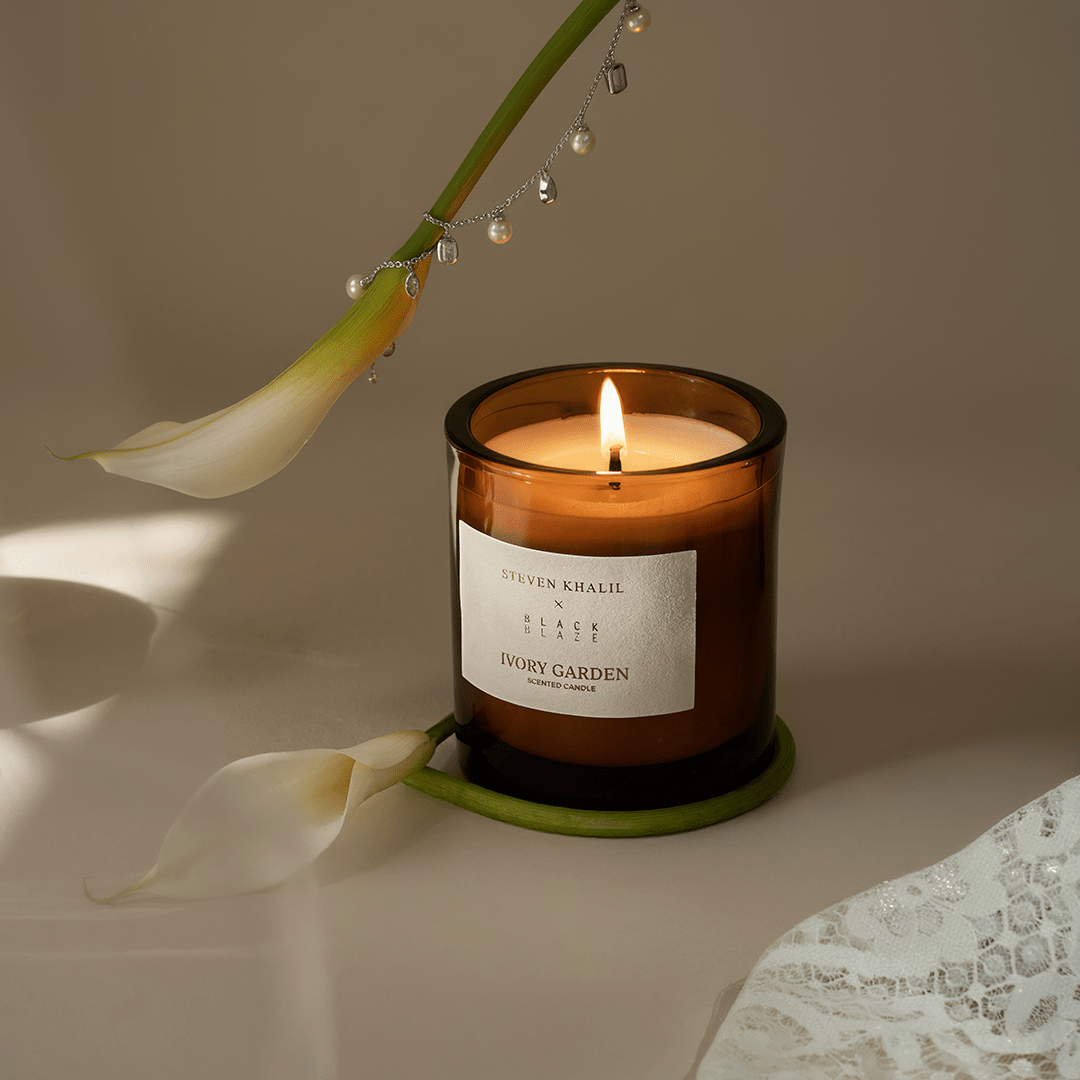 Ivory Garden Scented Candle - Steven Khalil x Black Blaze - BLACK BLAZE - scented candle - BLACK BLAZE