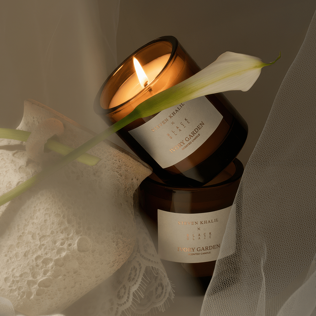 Ivory Garden Scented Candle - Steven Khalil x Black Blaze - BLACK BLAZE - scented candle - BLACK BLAZE
