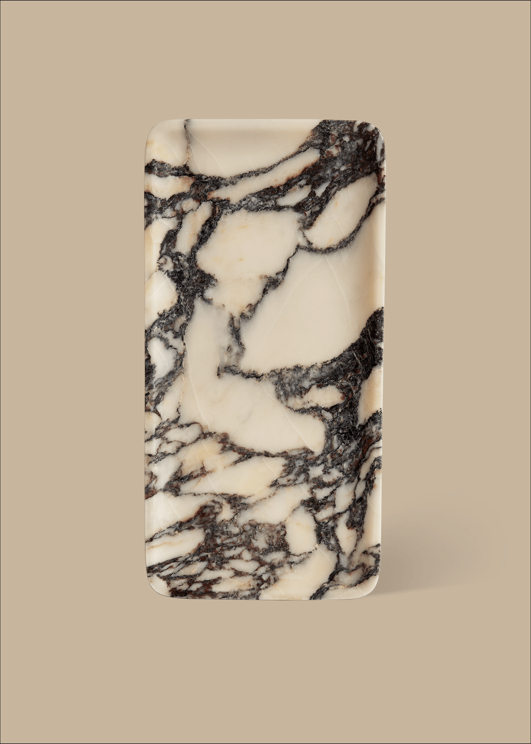 Linea Rectangle Marble Tray - BLACK BLAZE - ND - BLACK BLAZE