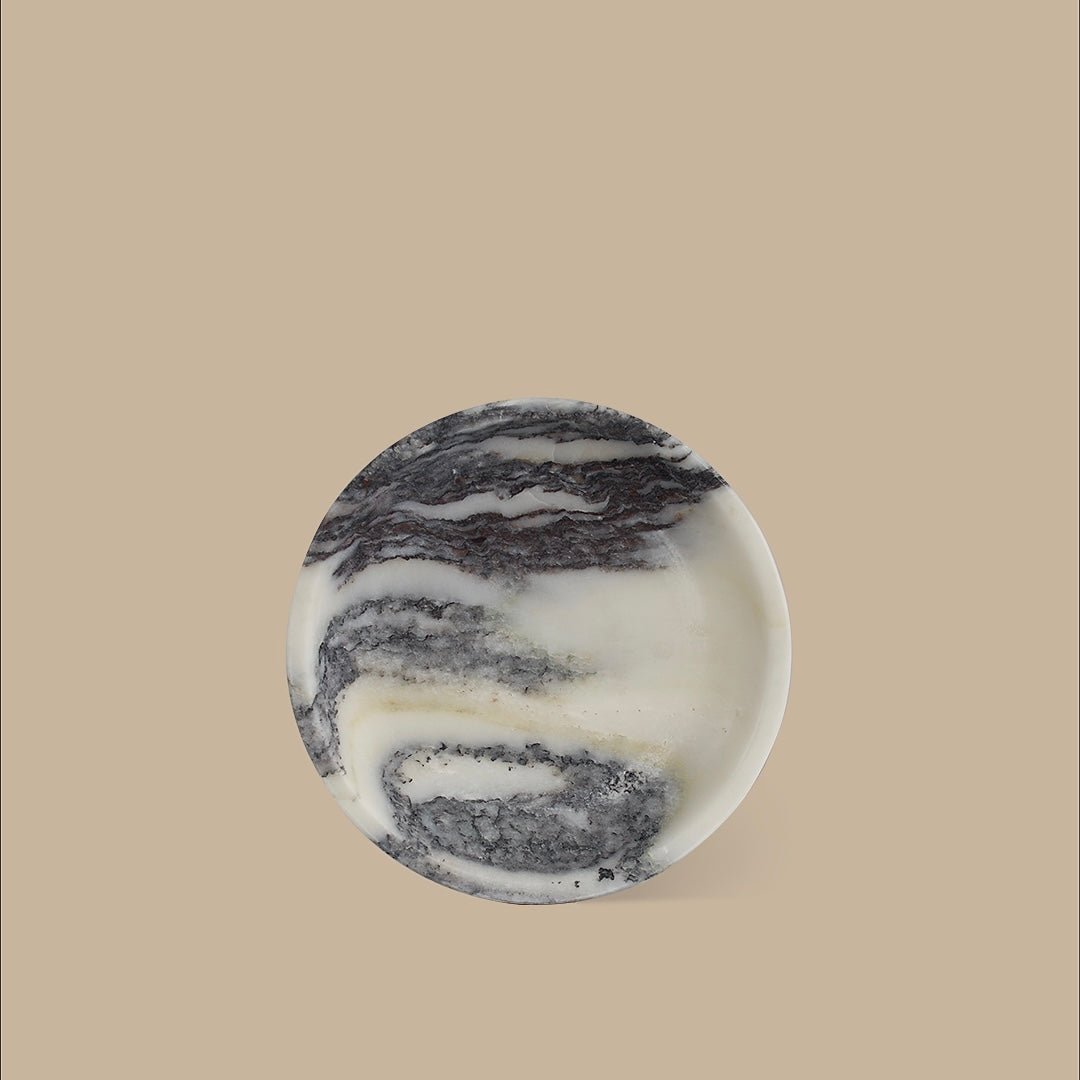 Linea Small Marble Dish - Calacatta Viola - Accessories - Black Blaze