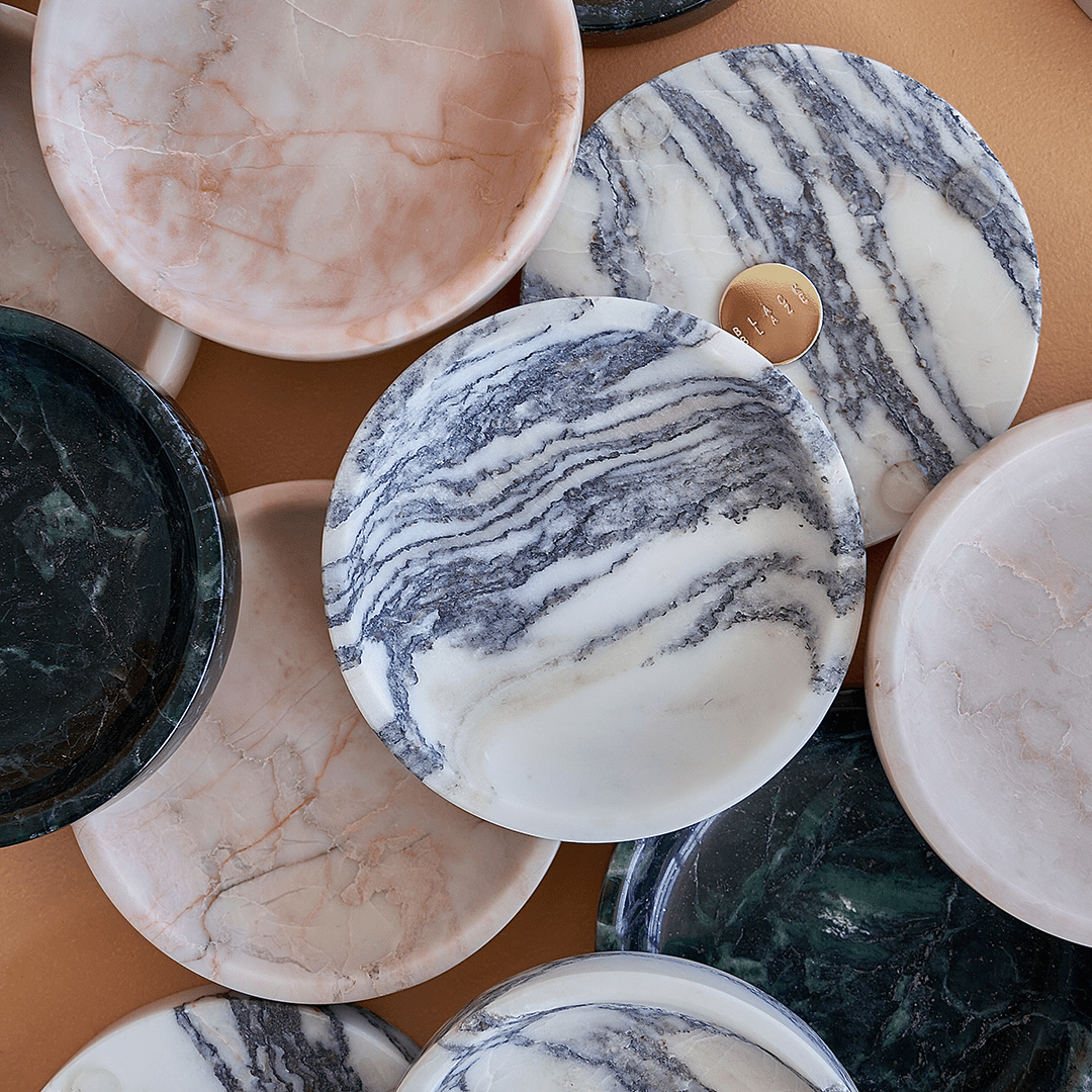Linea Small Marble Dish - Rosa - Accessories - Black Blaze