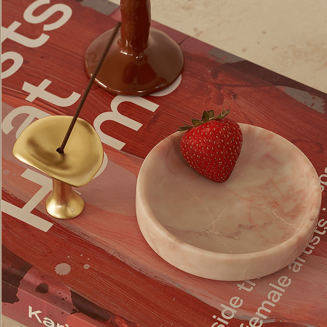 Linea Small Marble Dish - Rosa - Accessories - Black Blaze