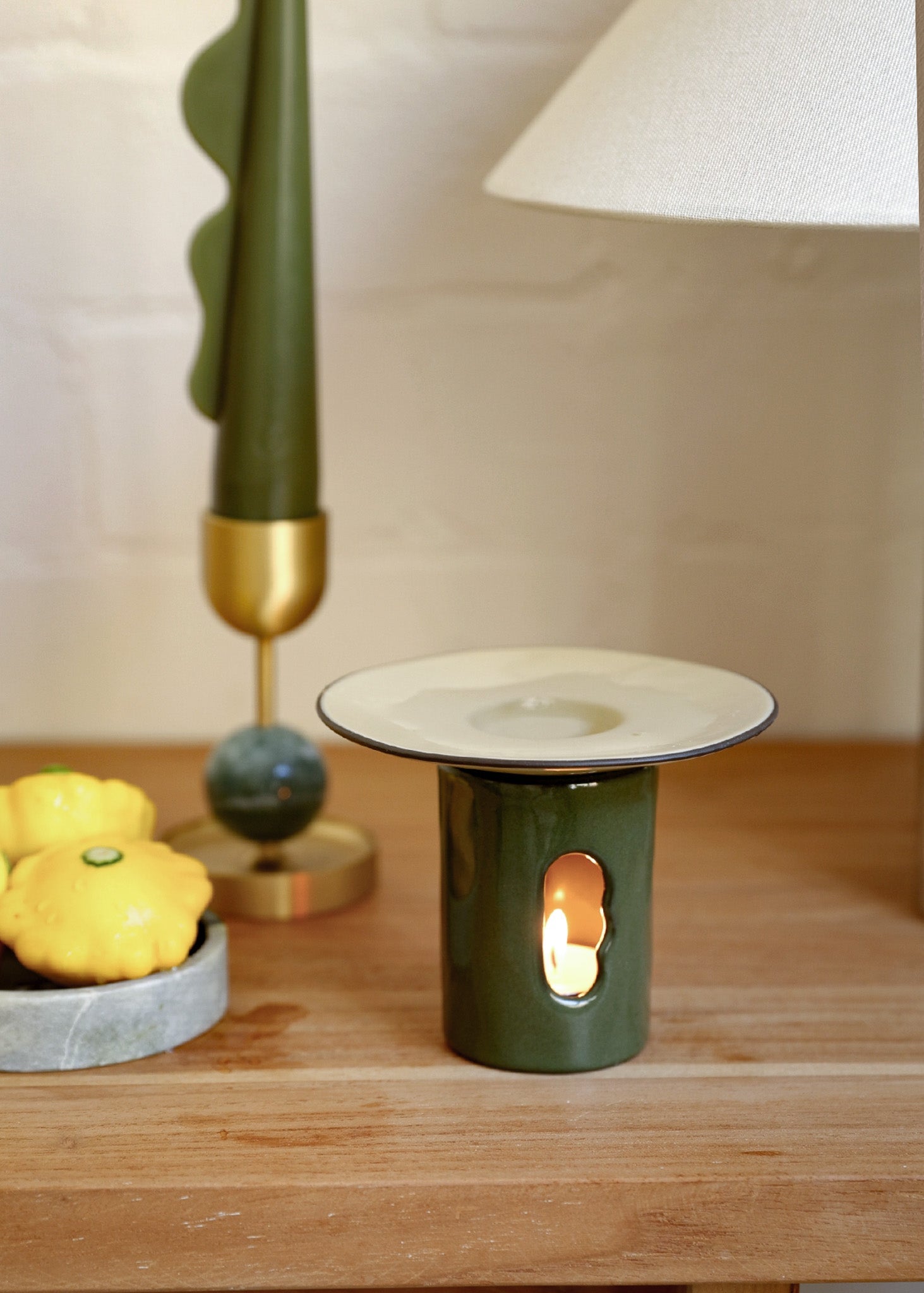 Lumière Oil Burner - Olive - Accessories - Black Blaze