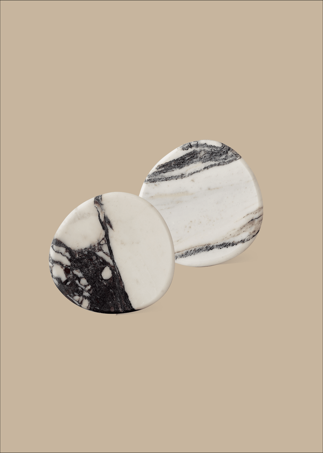 Marble Coaster Set - Calacatta Viola - ND - Black Blaze