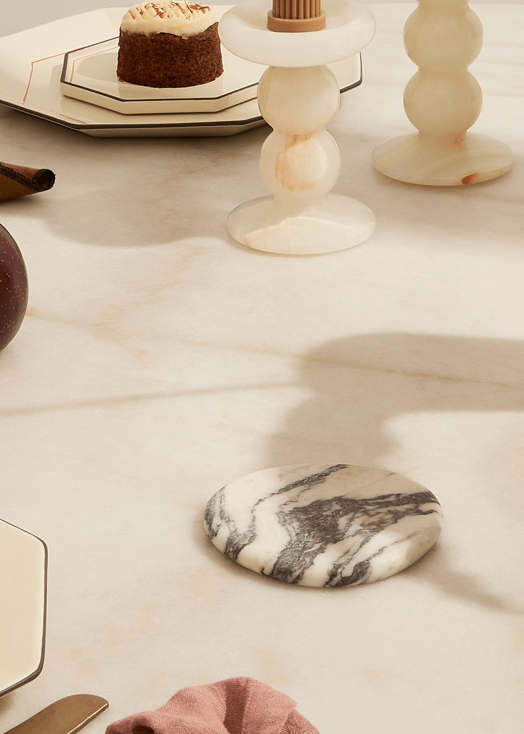 Marble Coaster Set - Calacatta Viola - ND - Black Blaze