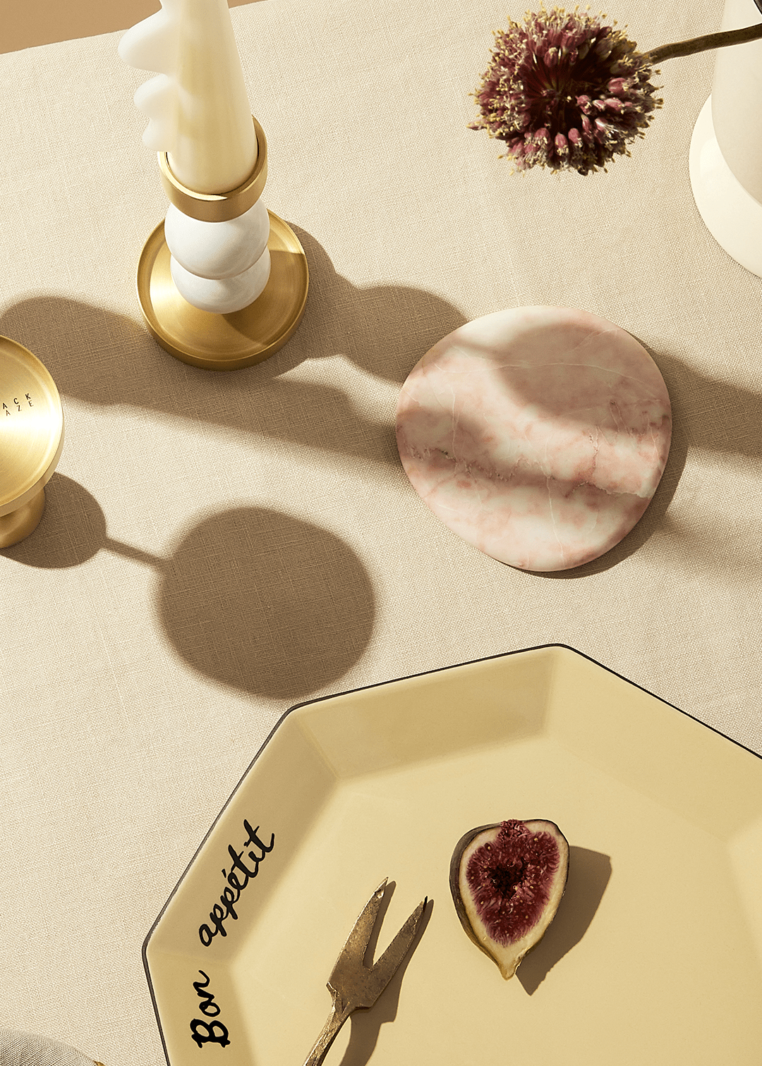 Marble Coaster Set - Rosa - Accessories - Black Blaze