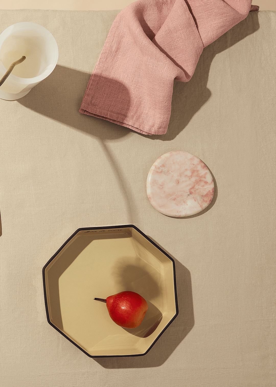 Marble Coaster Set - Rosa - Accessories - Black Blaze