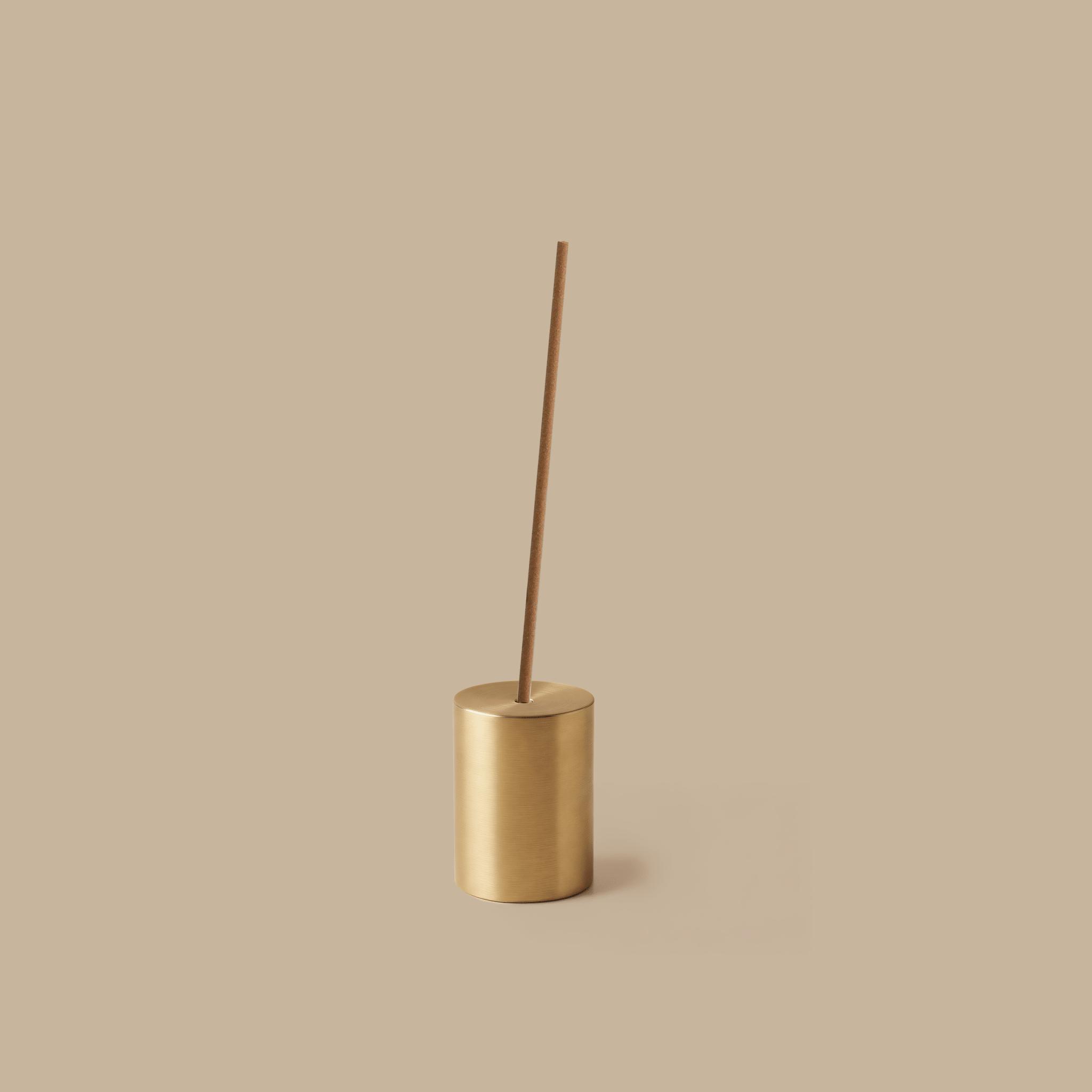 Mini Column Brass Candle Holder - Pillar Candle - Black Blaze