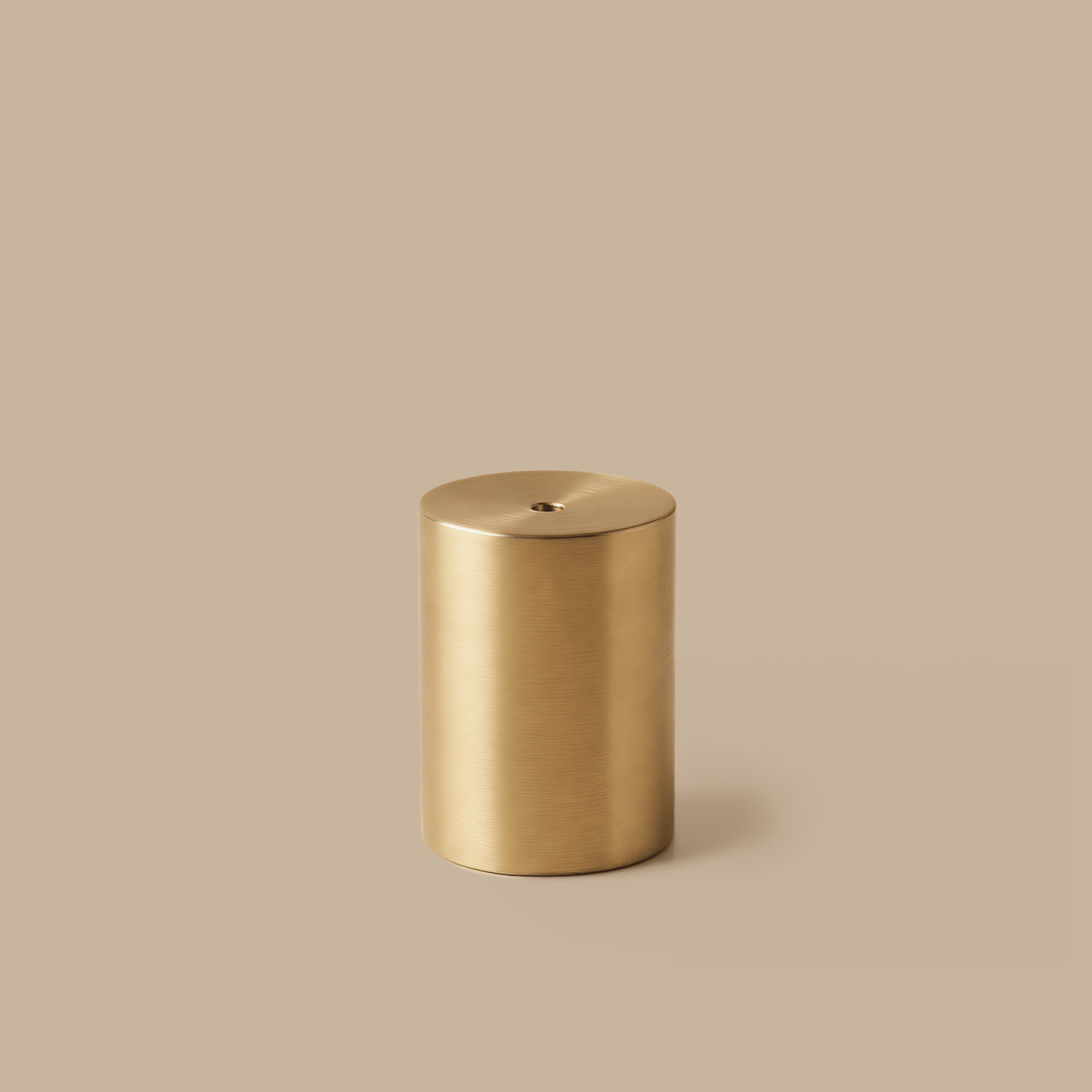 Mini Column Brass Candle Holder - Pillar Candle - Black Blaze
