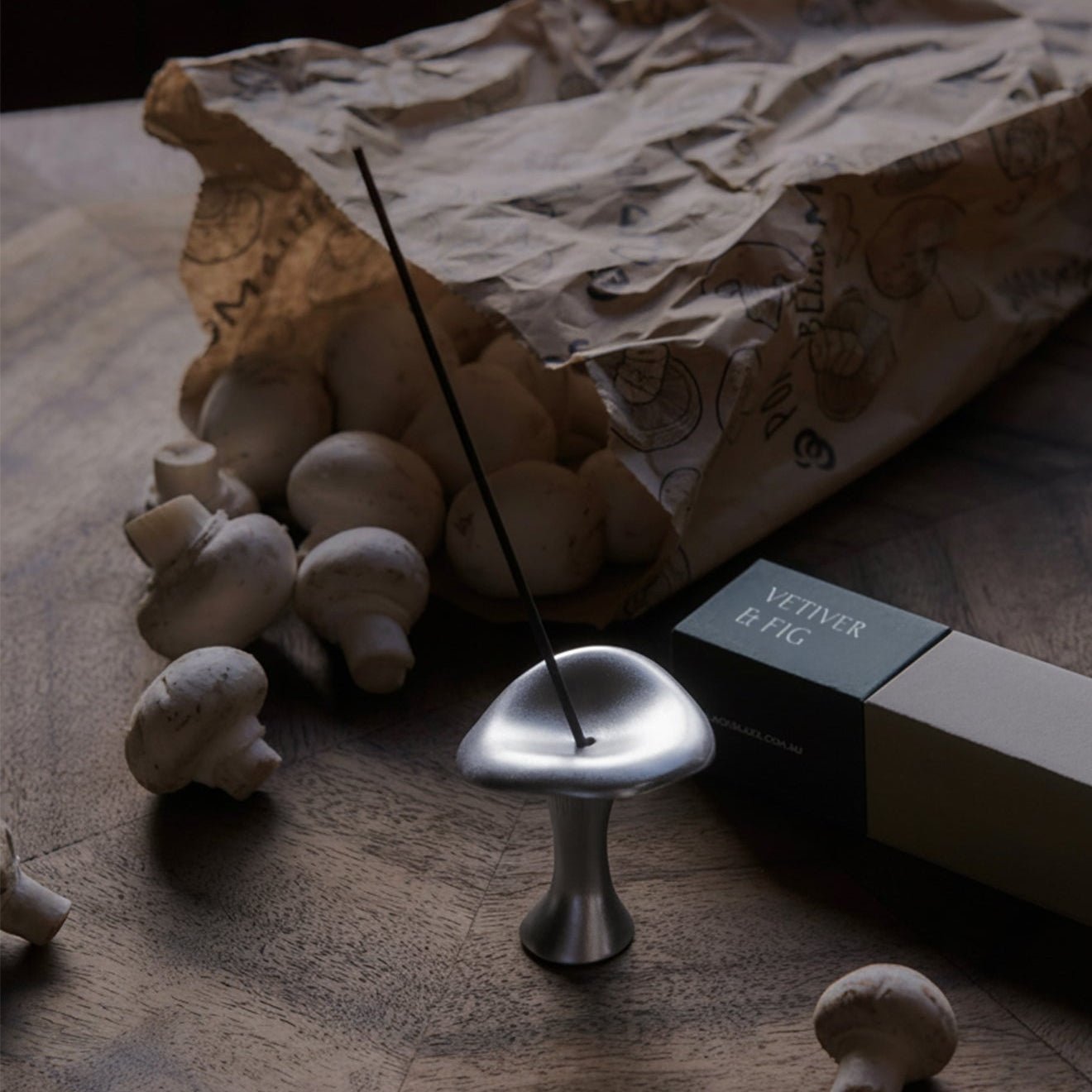 Mushroom Incense Burner - Silver - Accessories - Black Blaze