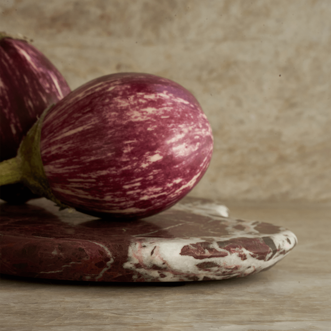 Oasis Marble Serving Platter - Rosso Levanto - Accessories - Black Blaze