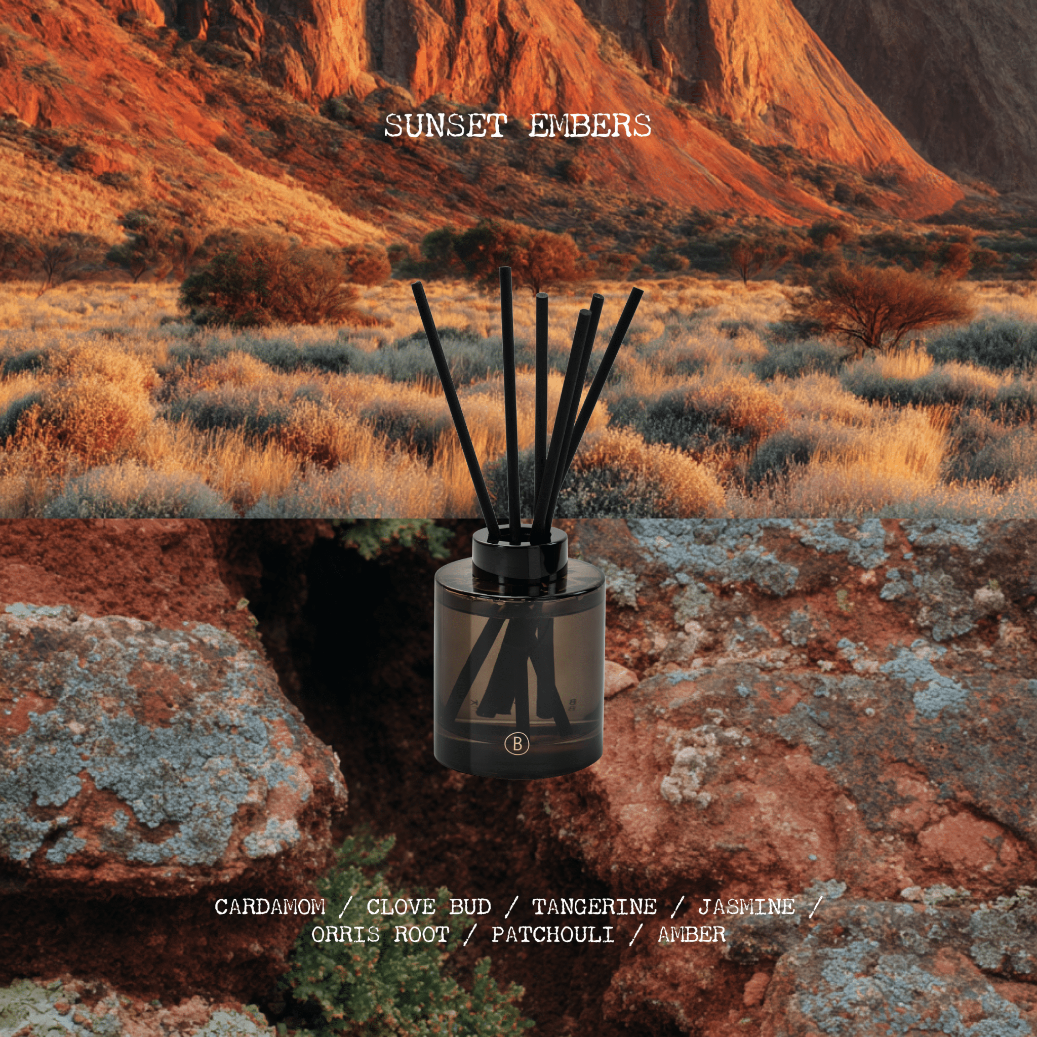 Sunset Embers Reed Diffuser - DIFFUSER - Black Blaze