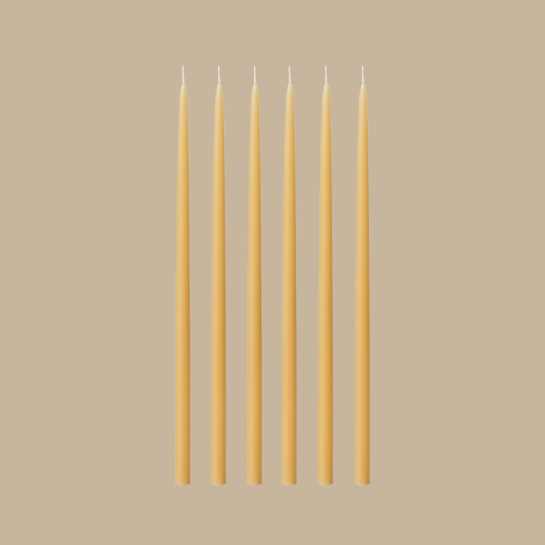 Twig Bendable Taper Pack of 6 - Natural - BLACK BLAZE - Pillar Candle - BLACK BLAZE