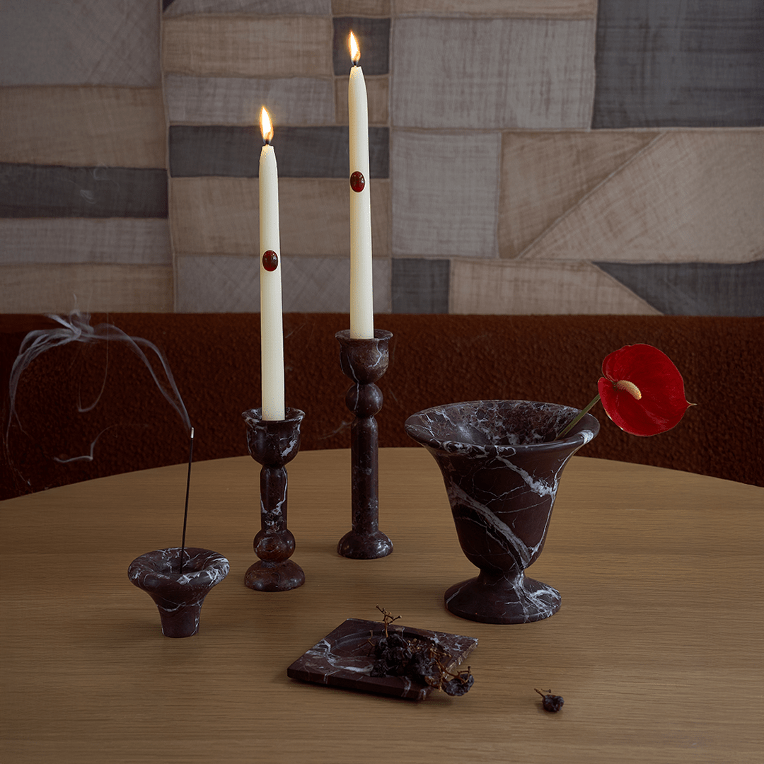 Candle Pin Set of 2 - Red Agate - Accessories - Black Blaze