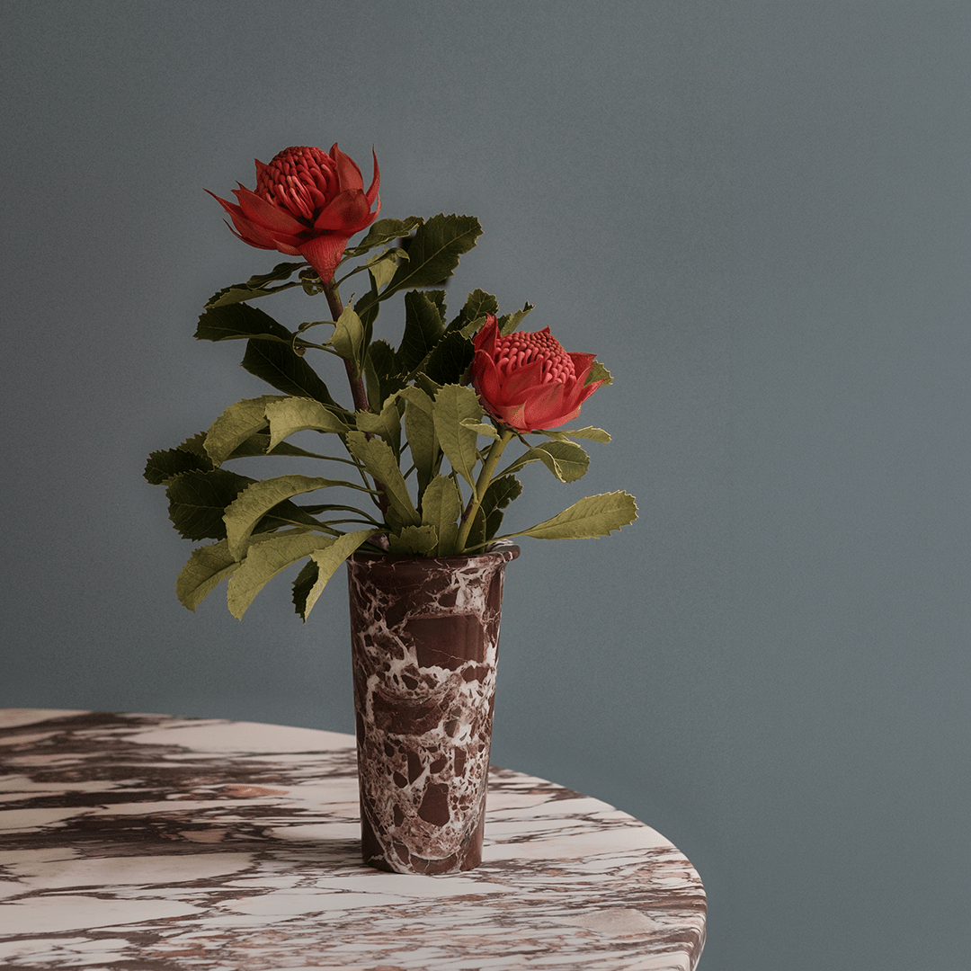 Hatto Vase - Rosso Levanto - Accessories - Black Blaze