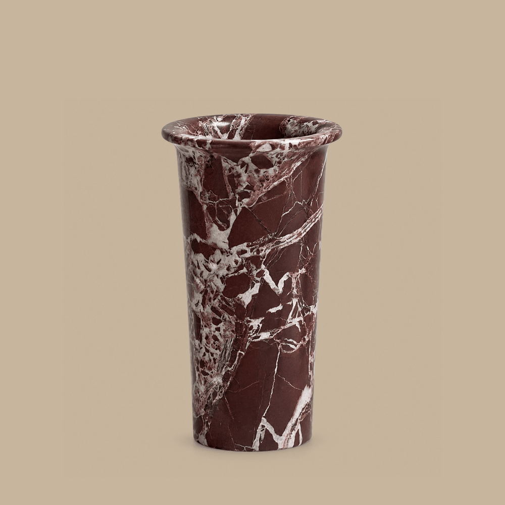 Hatto Vase - Rosso Levanto - BLACK BLAZE