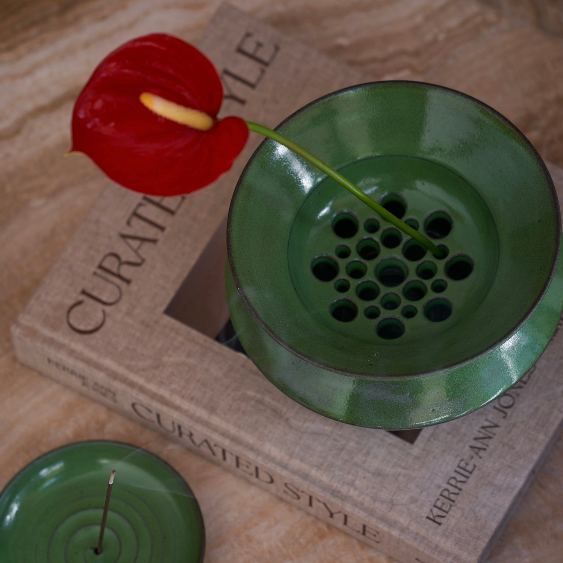 Ikebana Vase - Wasabi Green by Georgia Rose - Homeware - Black Blaze