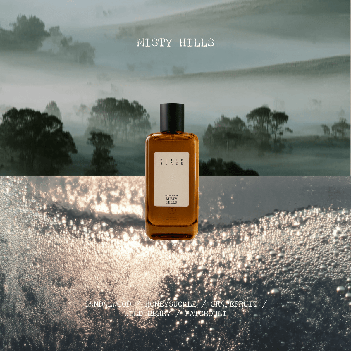 Misty Hills Room Spray - Interior Fragrance Spray - Black Blaze