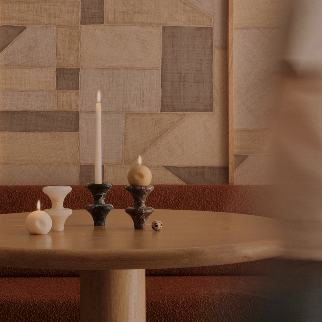 Poco Candle - White - Pillar Candle - Black Blaze