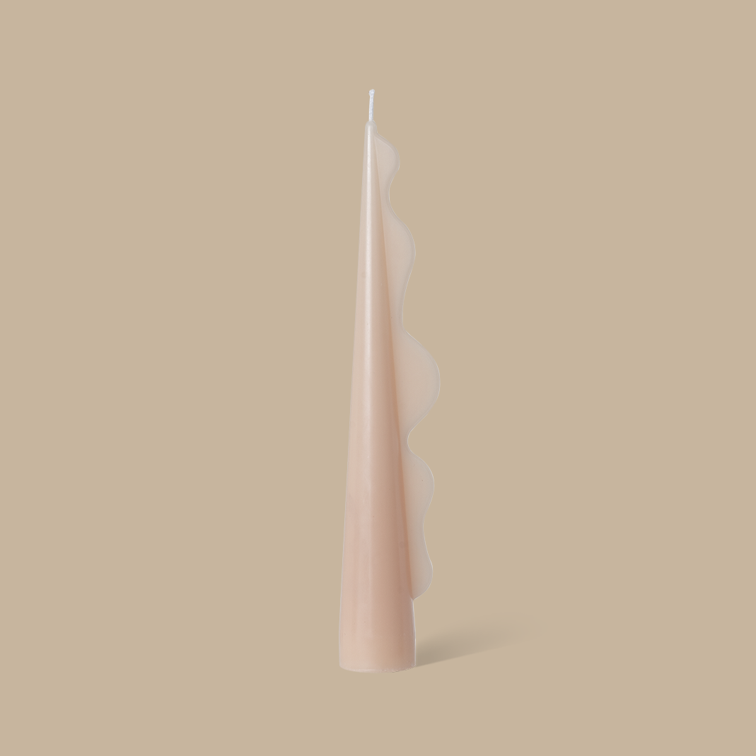 Seaweed Pillar Candle - Pink - BLACK BLAZE