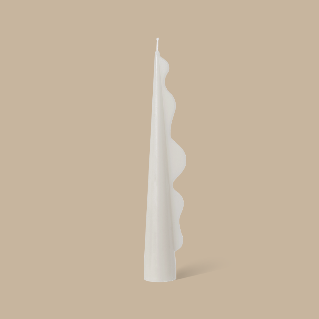 Seaweed Pillar Candle - White - BLACK BLAZE
