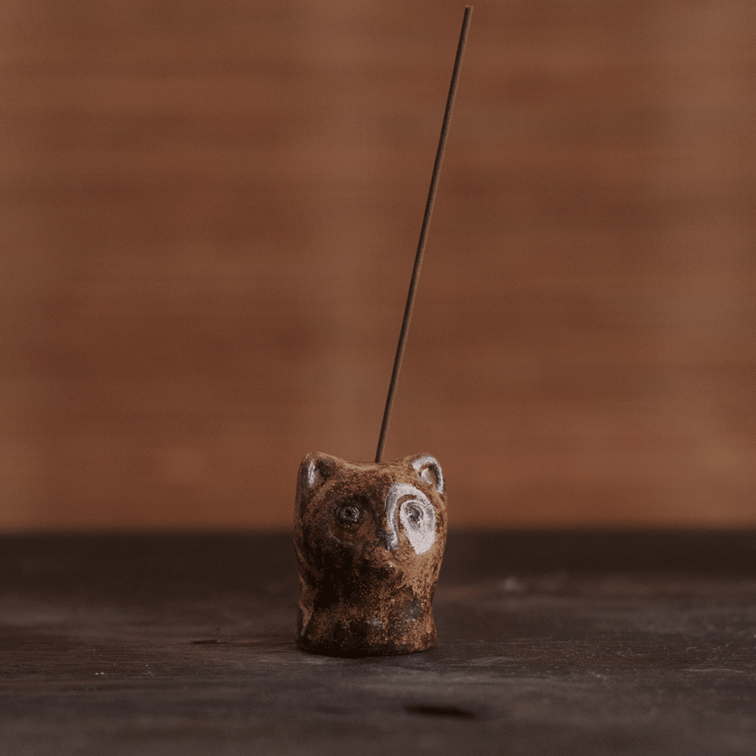 Small Cat Incense Burner - Toffee by Ginny Lagos - Homeware - Black Blaze