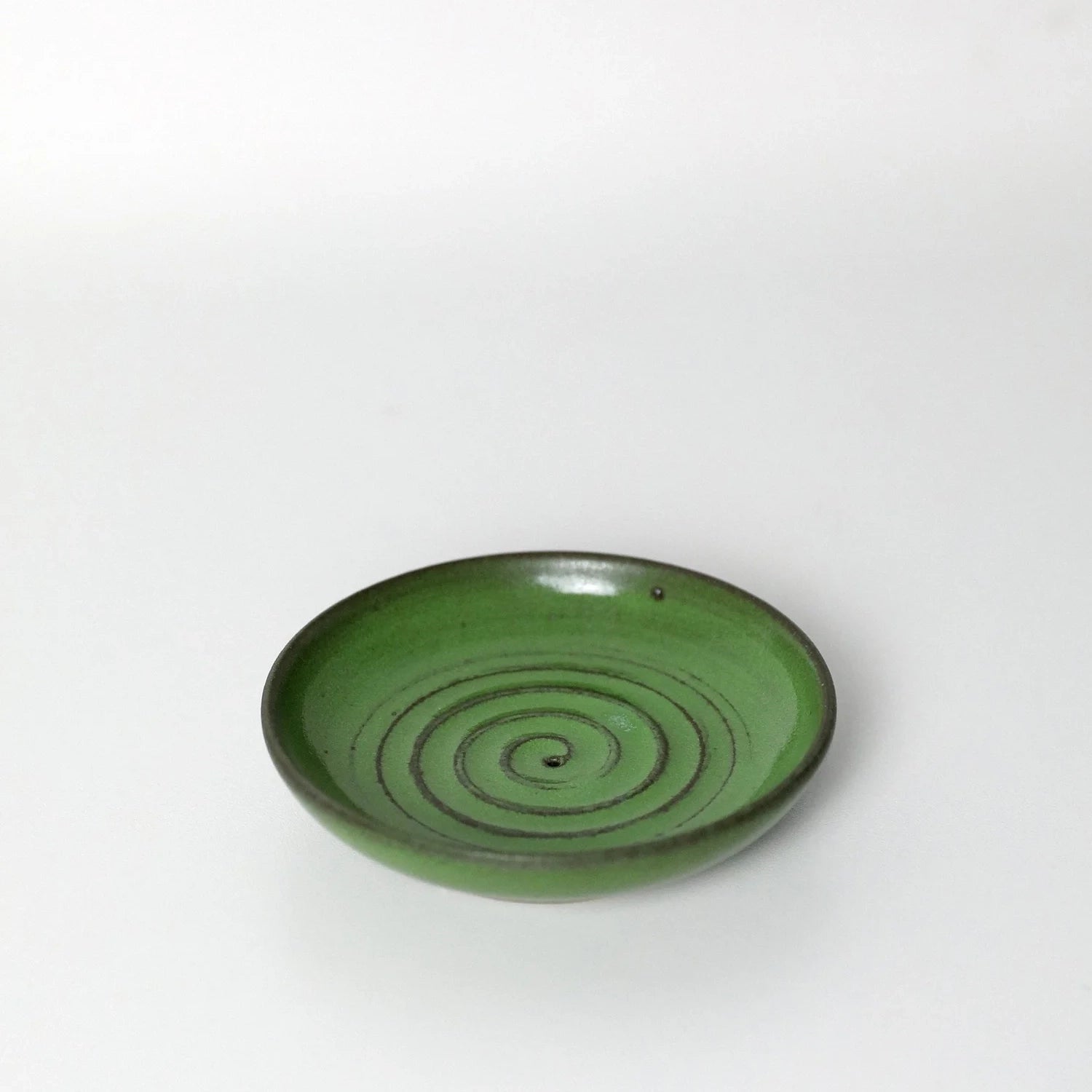 Spiral Incense Plate - Wasabi Green by Georgia Rose - Homeware - Black Blaze