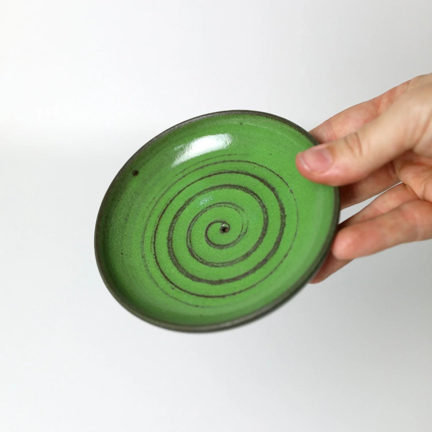 Spiral Incense Plate - Wasabi Green by Georgia Rose - Homeware - Black Blaze