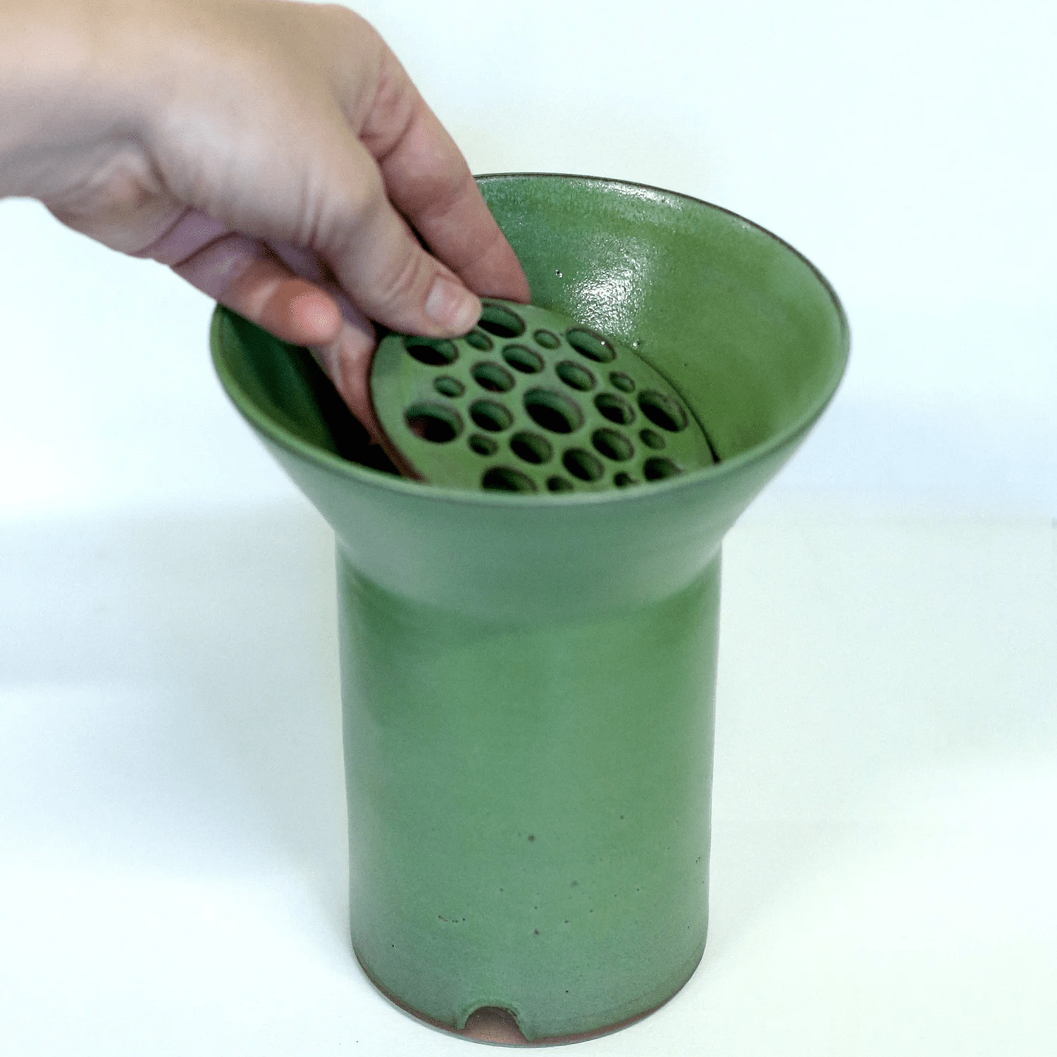 Tall Ikebana Vase - Wasabi Green by Georgia Rose - Homeware - Black Blaze