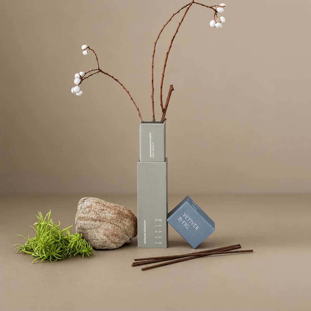 Vetiver & Fig Scented Incense - Scented Incense - Black Blaze