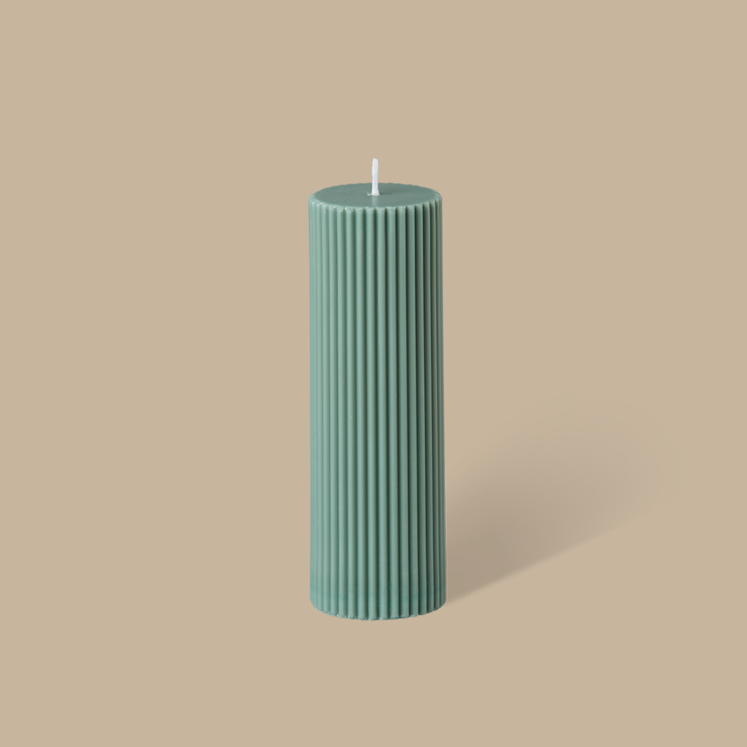 Wide Column Pillar Candle - Eucalyptus - BLACK BLAZE