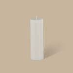 Wide Column Pillar Candle - Cream White - BLACK BLAZE
