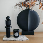 Barrenjoey Candle - Black - BLACK BLAZE - Pillar Candle - BLACK BLAZE