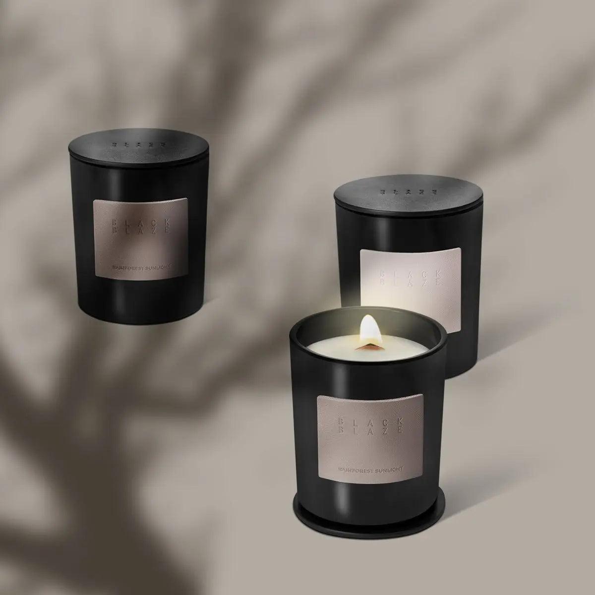 Beach Bonfire Scented Candle - BLACK BLAZE - THE GREAT OUTDOOR COLLECTION - BLACK BLAZE