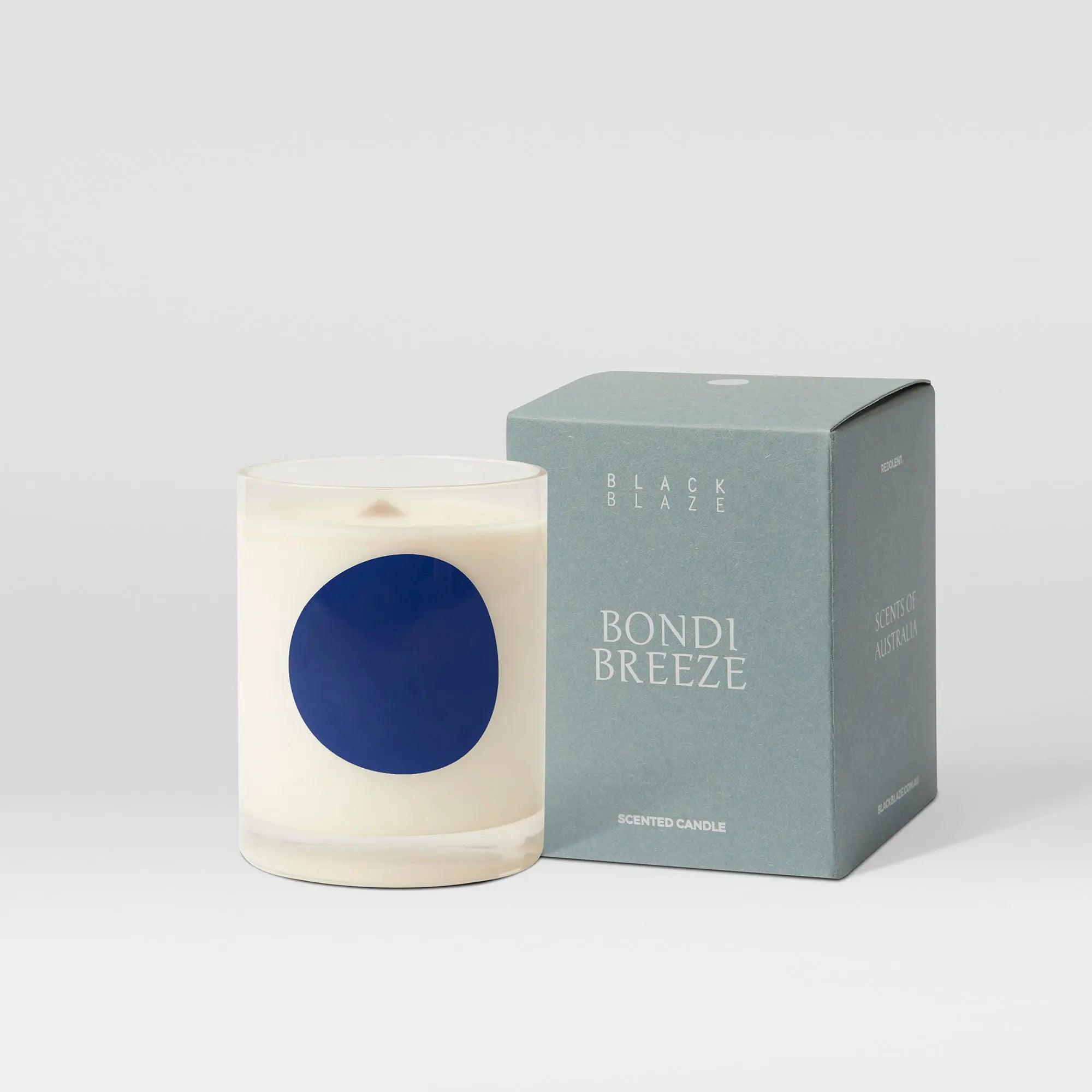 Bondi Breeze Scented Candle 300g - THE GREAT OUTDOOR COLLECTION - Black Blaze