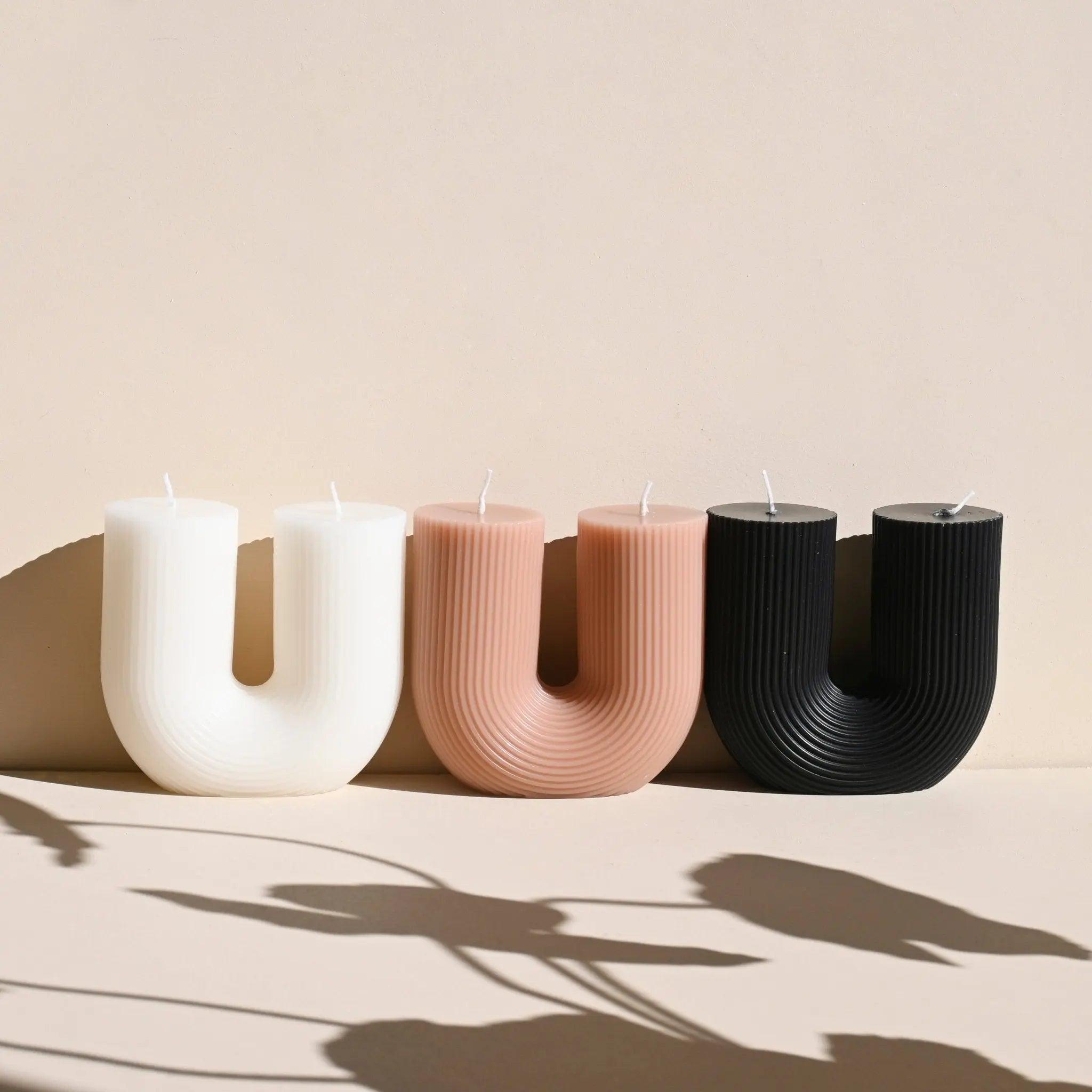 Curl Curl Candle - Black - Pillar Candle - Black Blaze