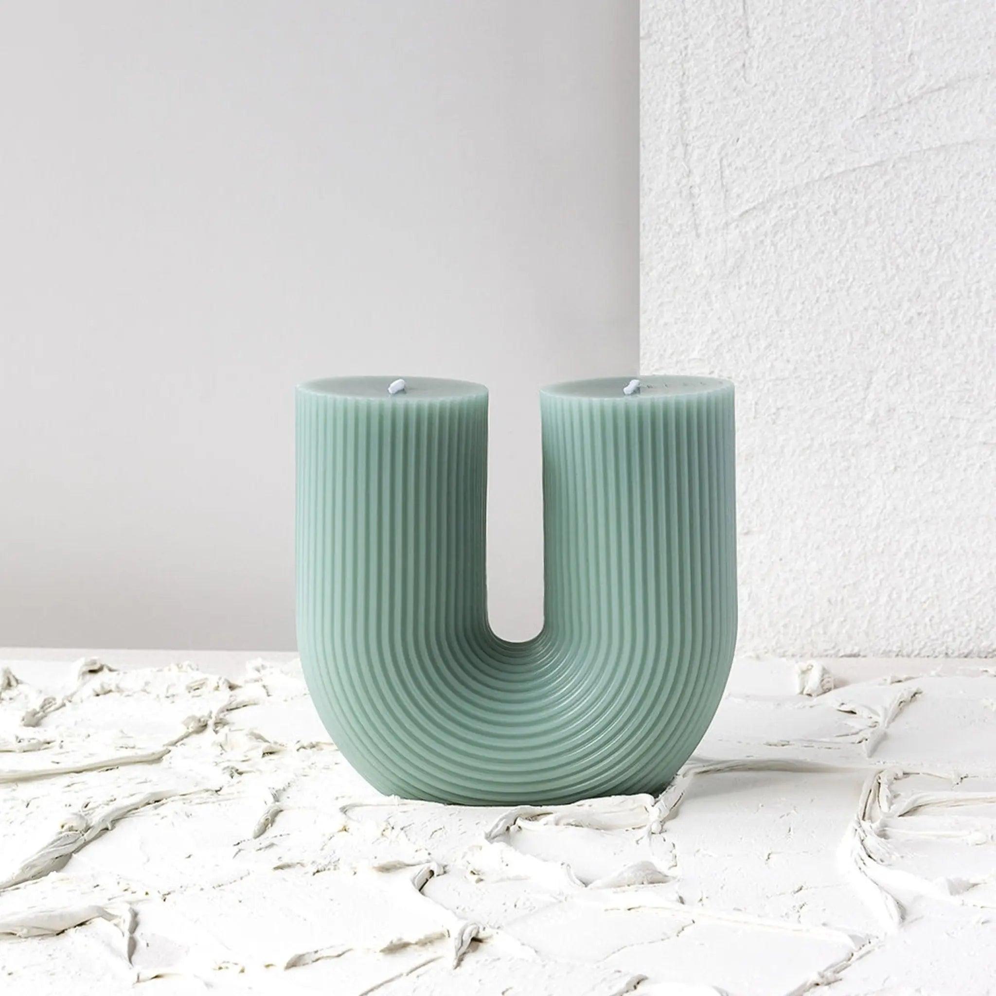 Curl Curl Candle - Sage - Pillar Candle - Black Blaze