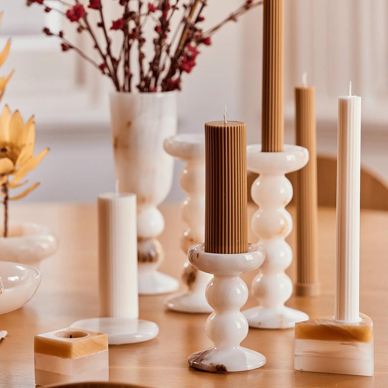 Orb White Onyx Vase - Accessories - Black Blaze