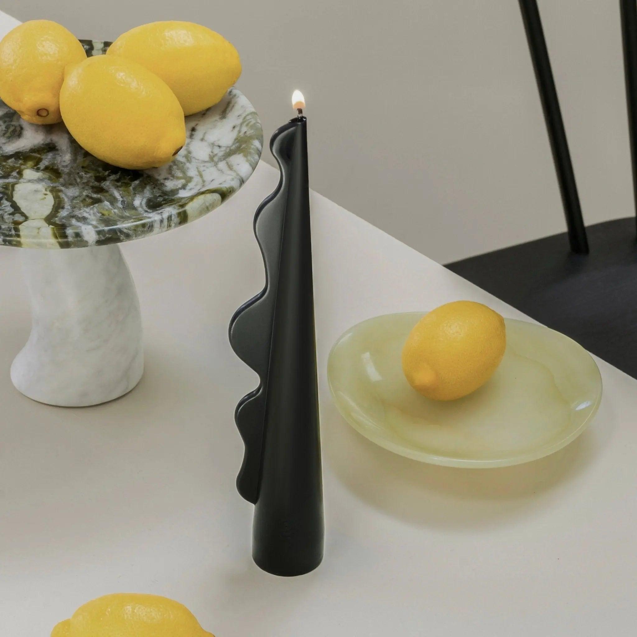 Seaweed Pillar Candle - Black - Pillar Candle - Black Blaze