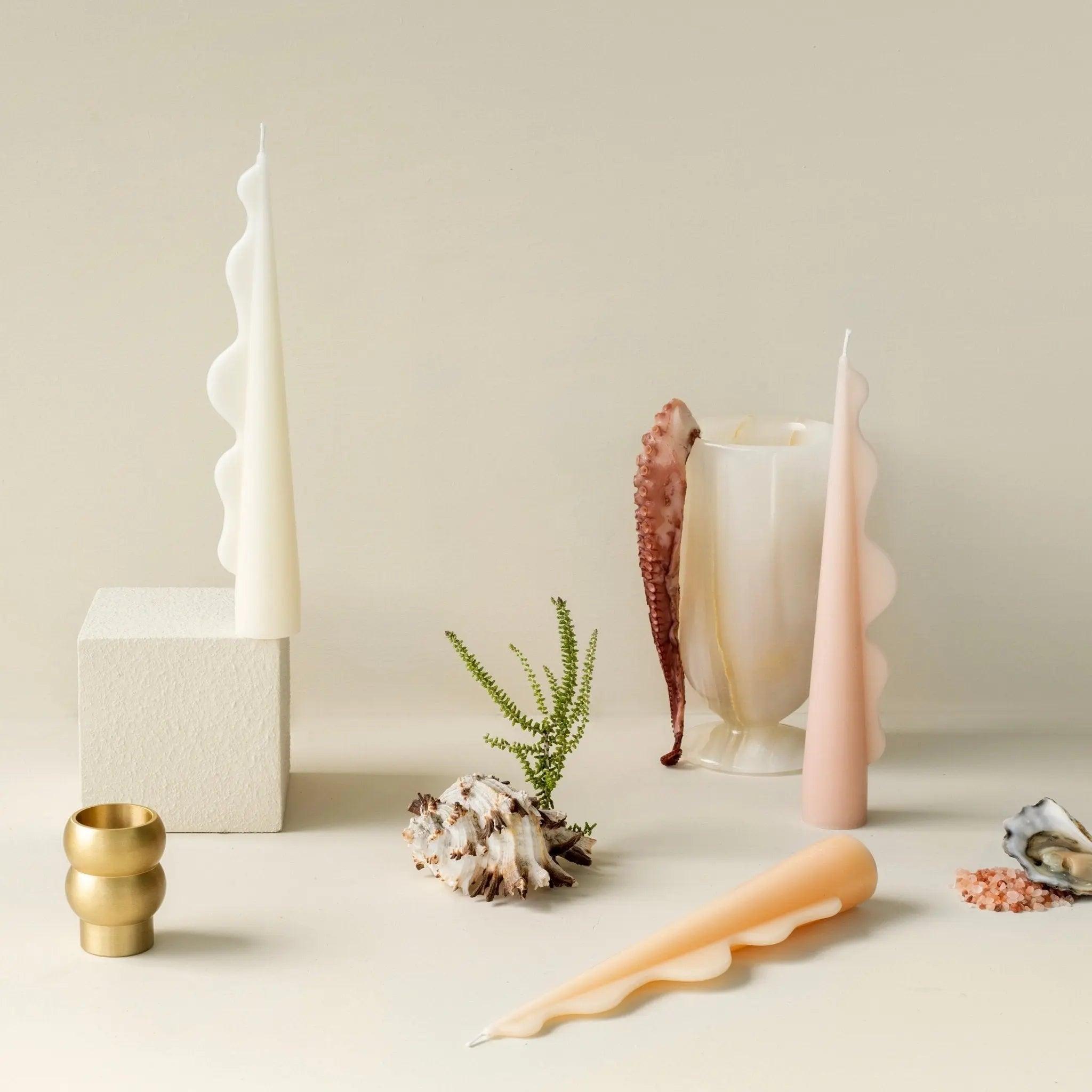 Seaweed Pillar Candle - Mint - Pillar Candle - Black Blaze