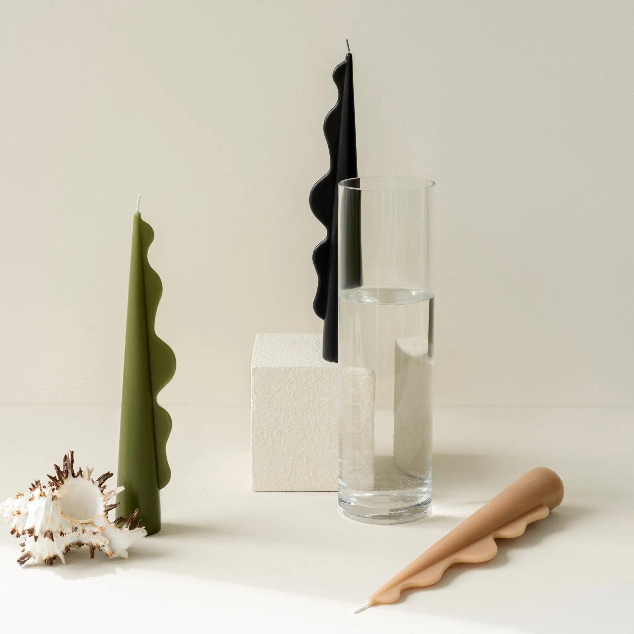 Seaweed Pillar Candle - Mint - Pillar Candle - Black Blaze