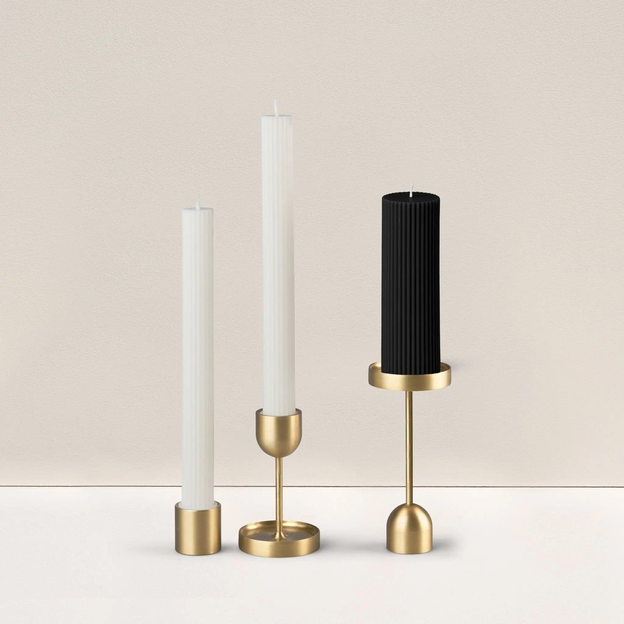 Wide Column Pillar Candle - Black - Pillar Candle - Black Blaze