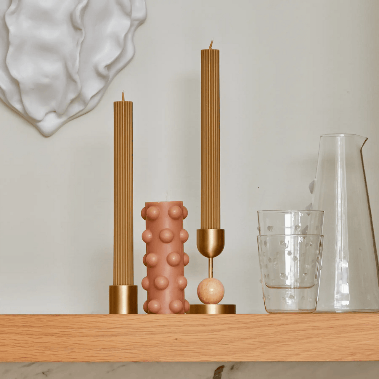 Column Brass Candle Holder