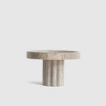 Column Tray - Round / Wood Grain - BLACK BLAZE - Pillar Candle - BLACK BLAZE