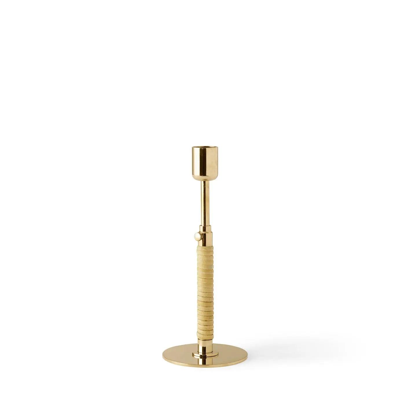 Duca Candle Holder - Polished Brass Menu