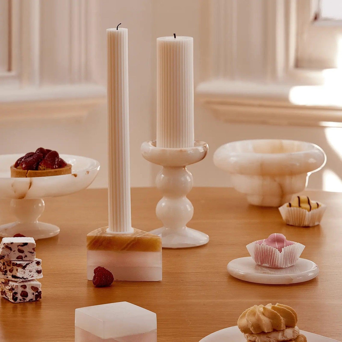 Orb Tray - BLACK BLAZE - Pillar Candle - BLACK BLAZE
