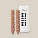 Polka Candle Duo - Nude - BLACK BLAZE - Pillar Candle - BLACK BLAZE