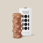 Polka Chunky Candle - Nude - BLACK BLAZE - Pillar Candle - BLACK BLAZE