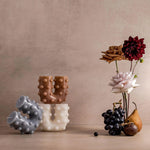 Polka Curl Curl Candle - White - BLACK BLAZE - Pillar Candle - BLACK BLAZE